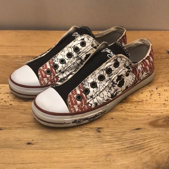 ed hardy slip on shoes